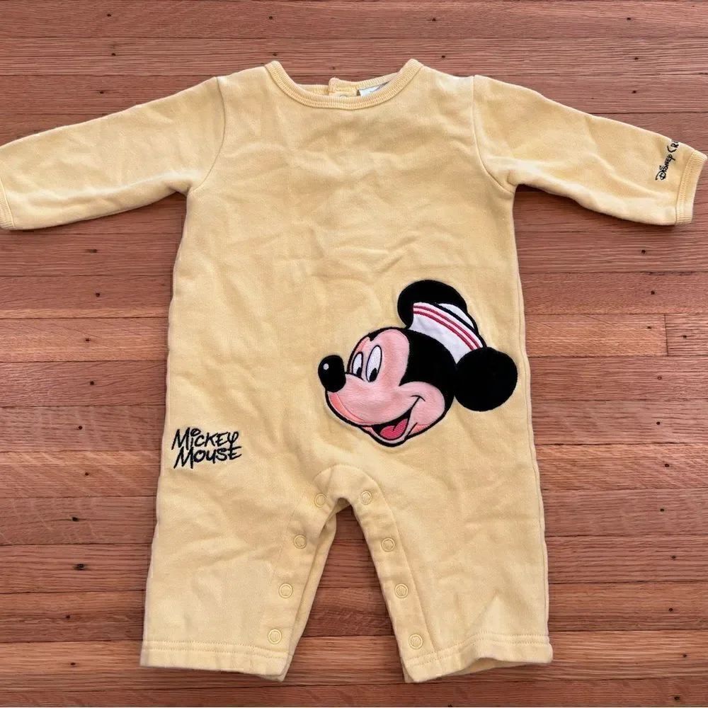 Disney Cruiseline Mickey Mouse yellow sweatshirt jumpsuit
